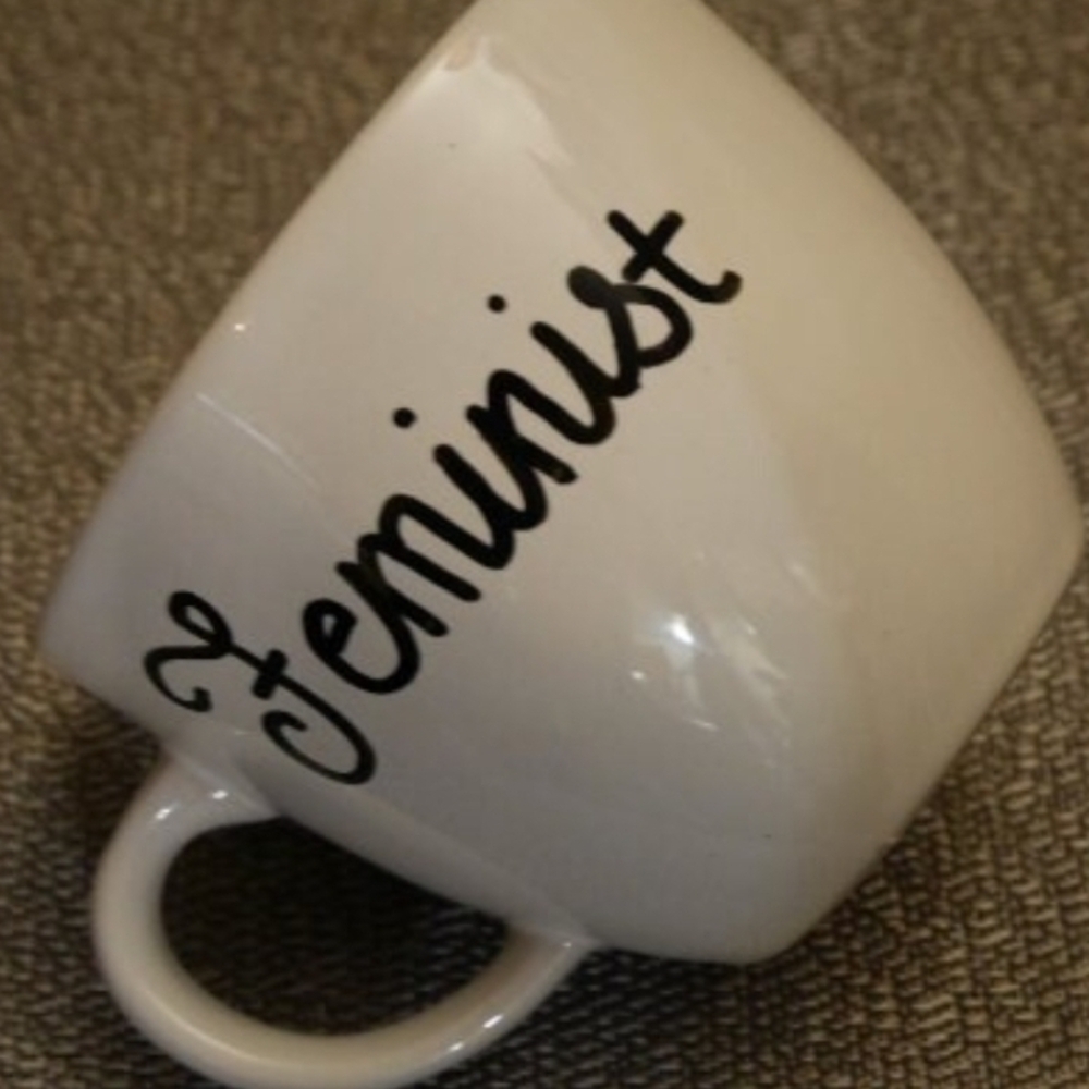 White Feminist Coffee Mug